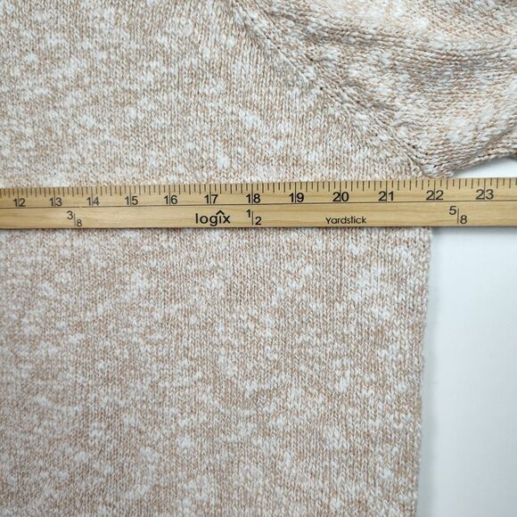 L.L. Bean Sweater Women's XL Light Brown Mock Neck Long Sleeves Pullover - Picture 3 of 7